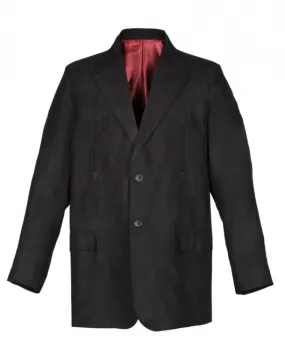 Americana corte western negra para hombre textura ante