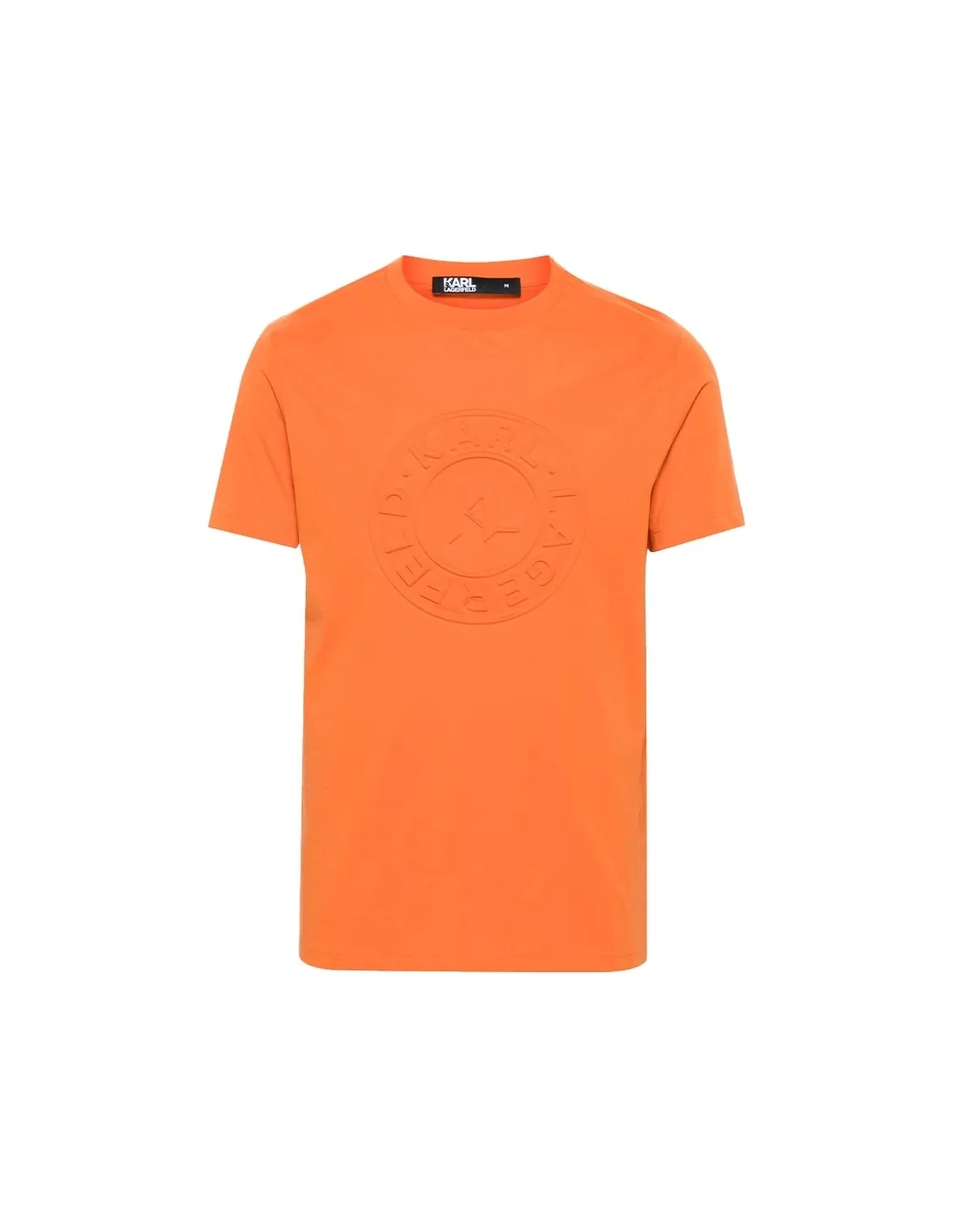 Camiseta naranja K/Circle en relieve