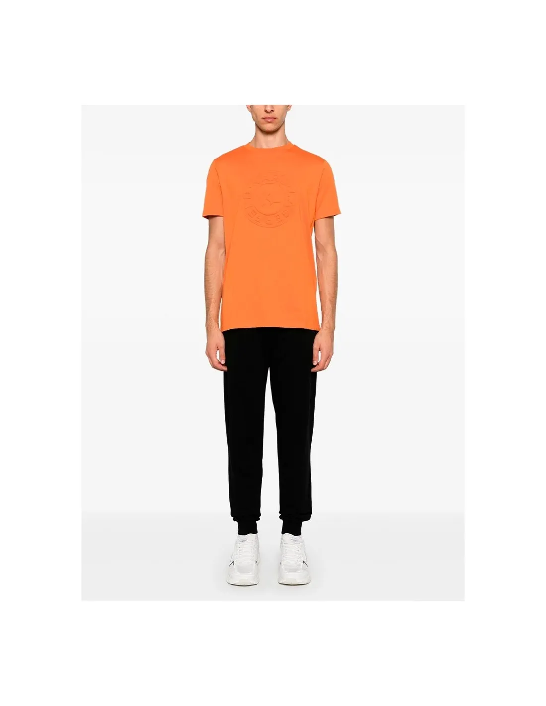 Camiseta naranja K/Circle en relieve