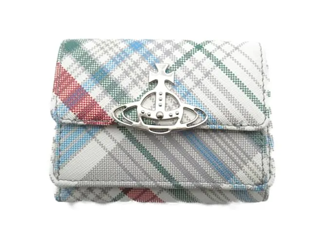Cartera blanca de tres pliegues Vivienne Westwood Blanco 