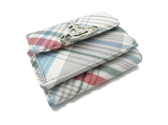 Cartera blanca de tres pliegues Vivienne Westwood Blanco 