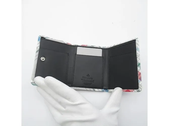 Cartera blanca de tres pliegues Vivienne Westwood Blanco 
