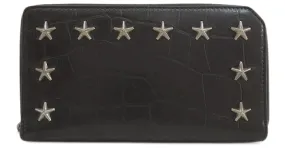 Cartera larga con tachuelas en forma de estrella Jimmy Choo Negro 