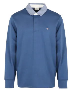 GANT Polo recto de algodón en azul