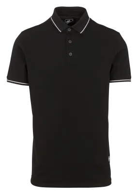 NEW MAN LEISURE - Polo recto de mezcla de algodón en negro