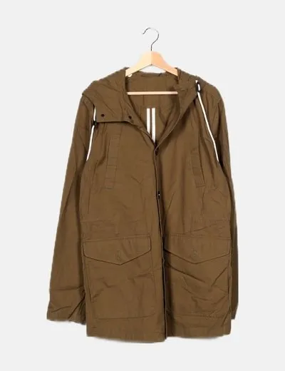 Selected Parka verde capucha