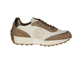 Sneaker Nylon Beig Punta y Talon Nobuck Taupe Piso Goma