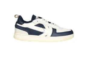 Sneaker Piel/nobuck Azul-beig Piso Goma